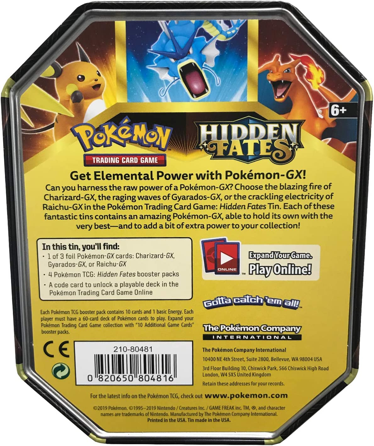 Pokemon TCG: Hidden Fates GX Tin - Gyarados – Collectors Emporium NY