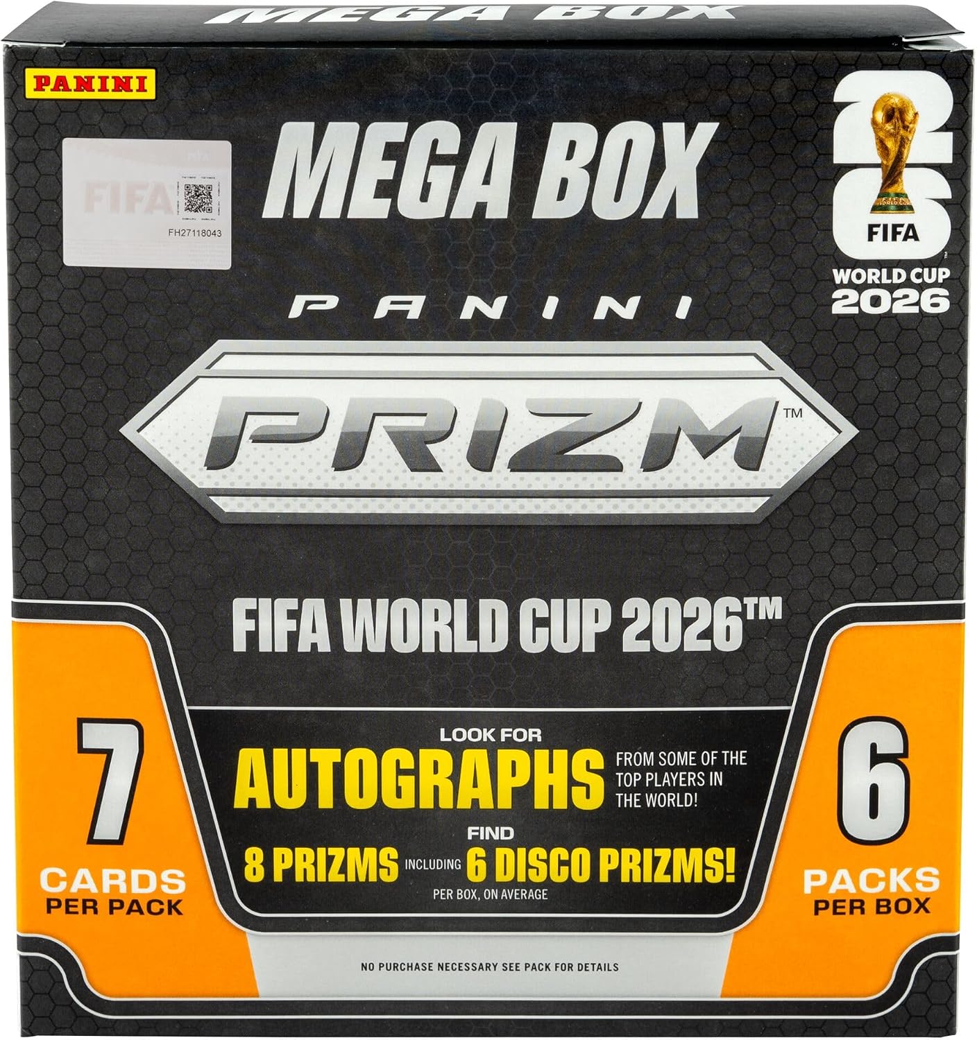 2026 Panini Prizm FIFA World Cup Trading Cards Mega Box