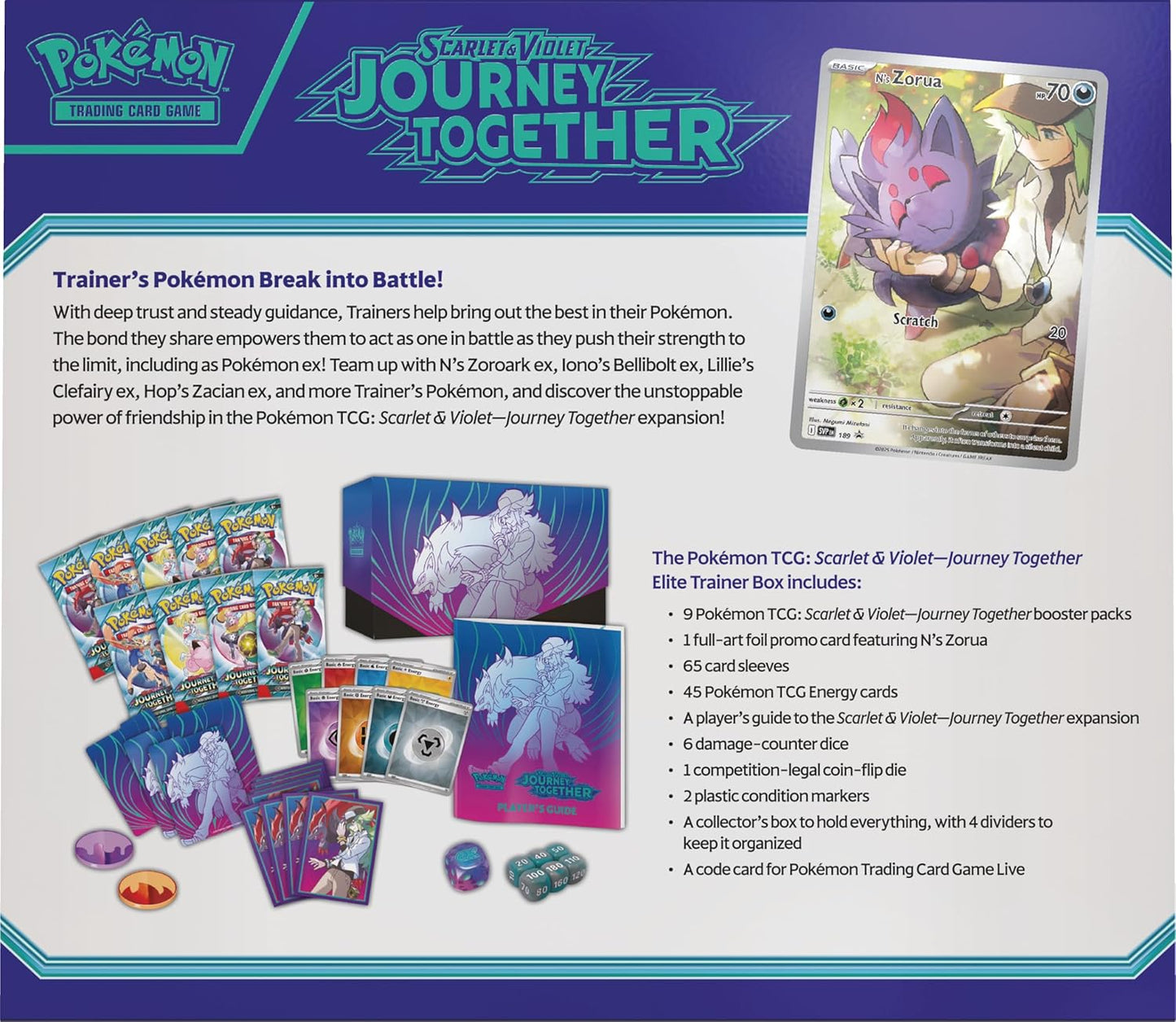 Pokemon TCG: Scarlet & VioletJourney Together Elite Trainer Box Collectors Emporium NY Pokemon TCG: Scarlet & VioletJourney Together Elite Trainer Box Collectors Emporium NY