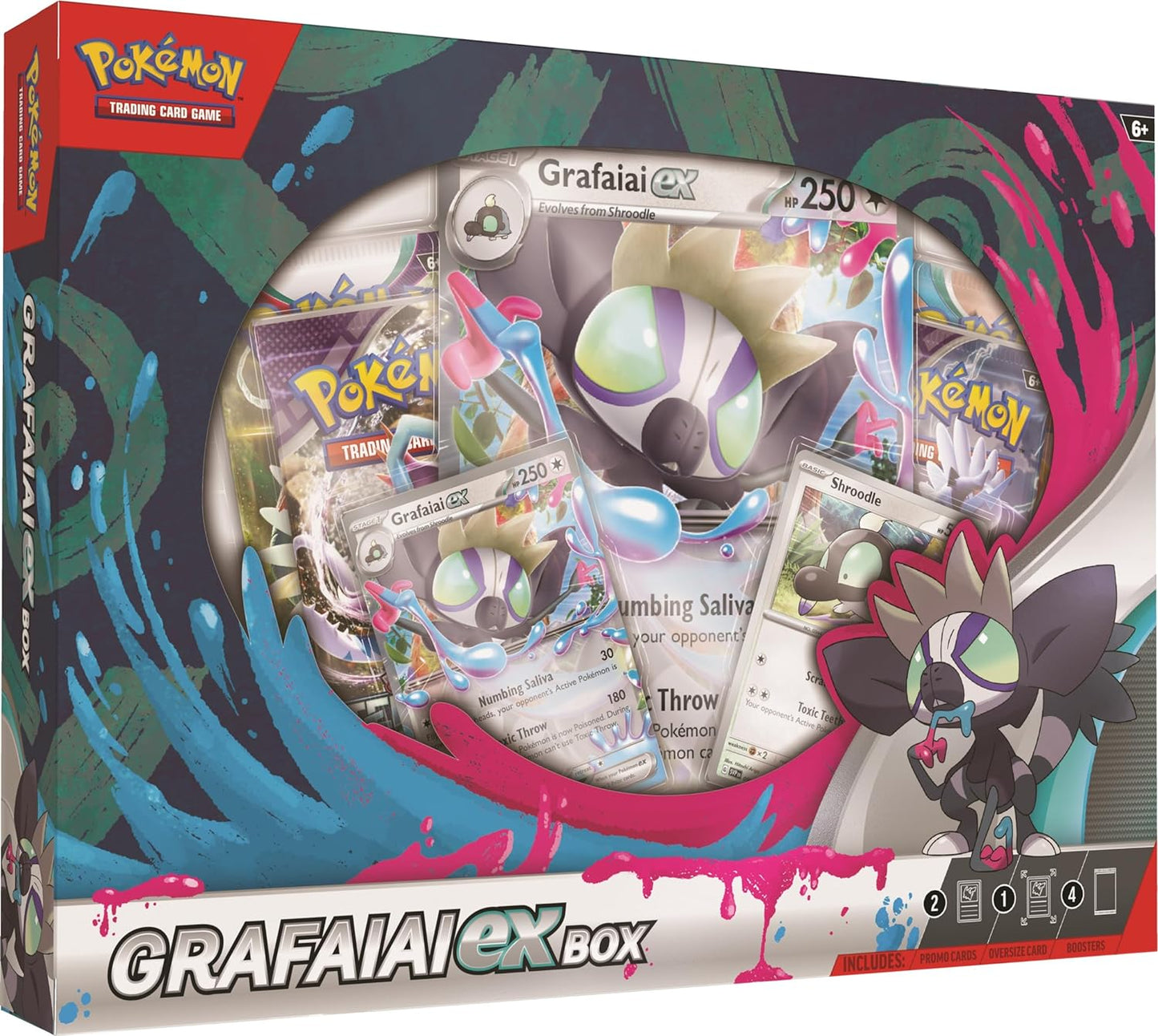 Pokemon TCG: Grafaiai ex Box - 4 Packs, Promo