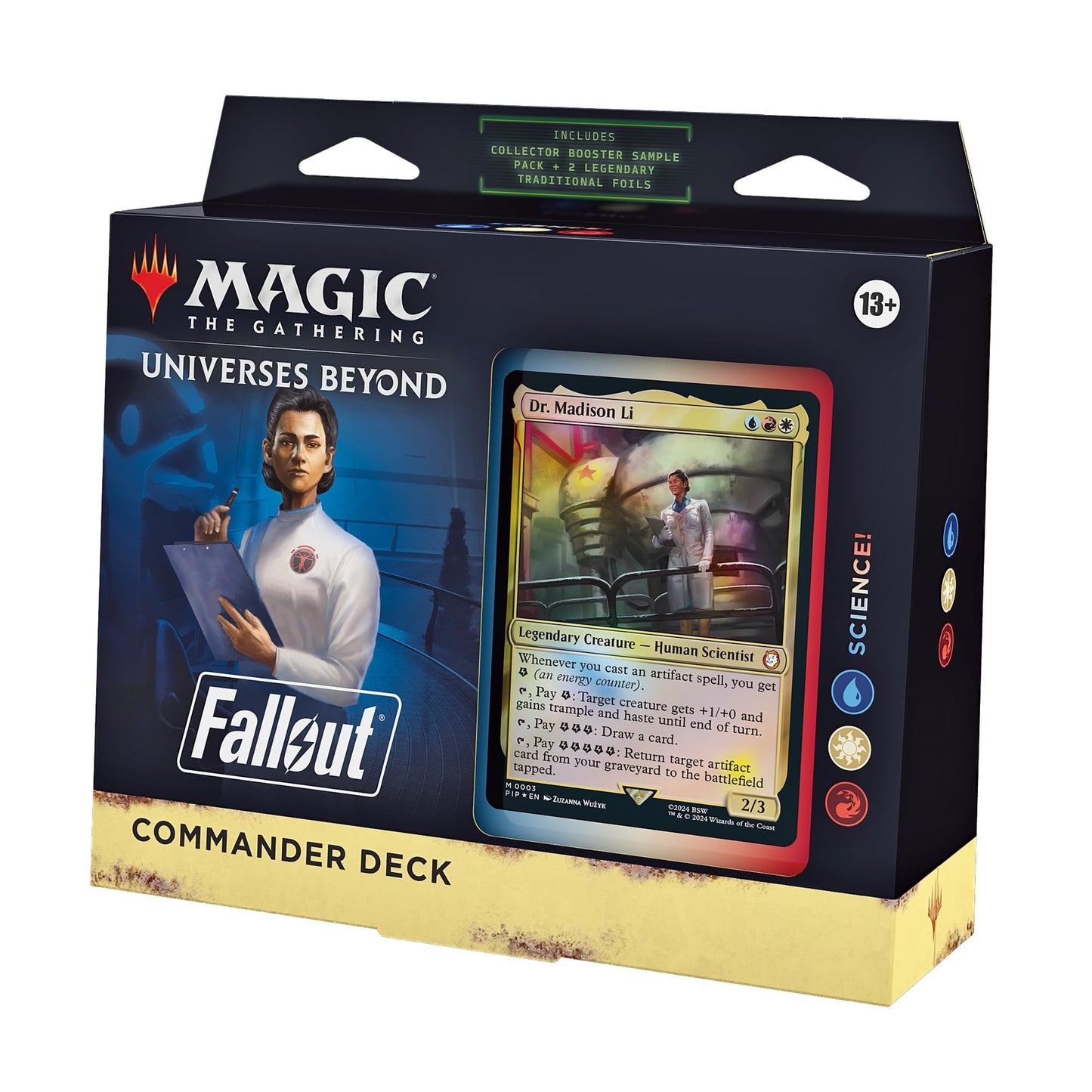 Magic: The Gathering Fallout Commander Deck - Science! (100-Card Deck, 2-Card Collector Booster Sample Pack + Accessories)
…