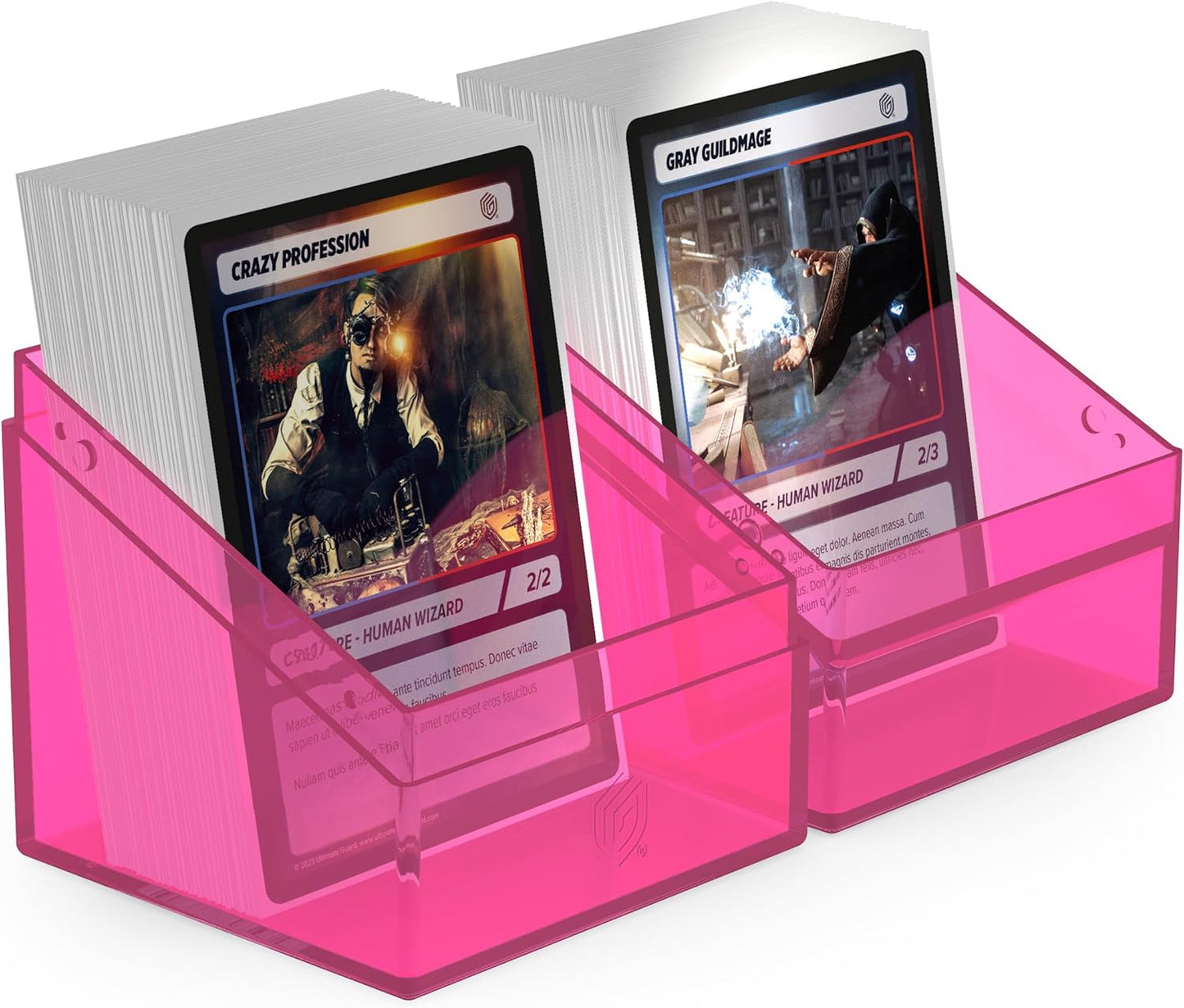 Ultimate Guard Boulder 100+ Clear, Deck Case for 100 Double-Sleeved TCG Cards, Rhodonite, Secure & Durable Storage for Trading Card Games, Transparent