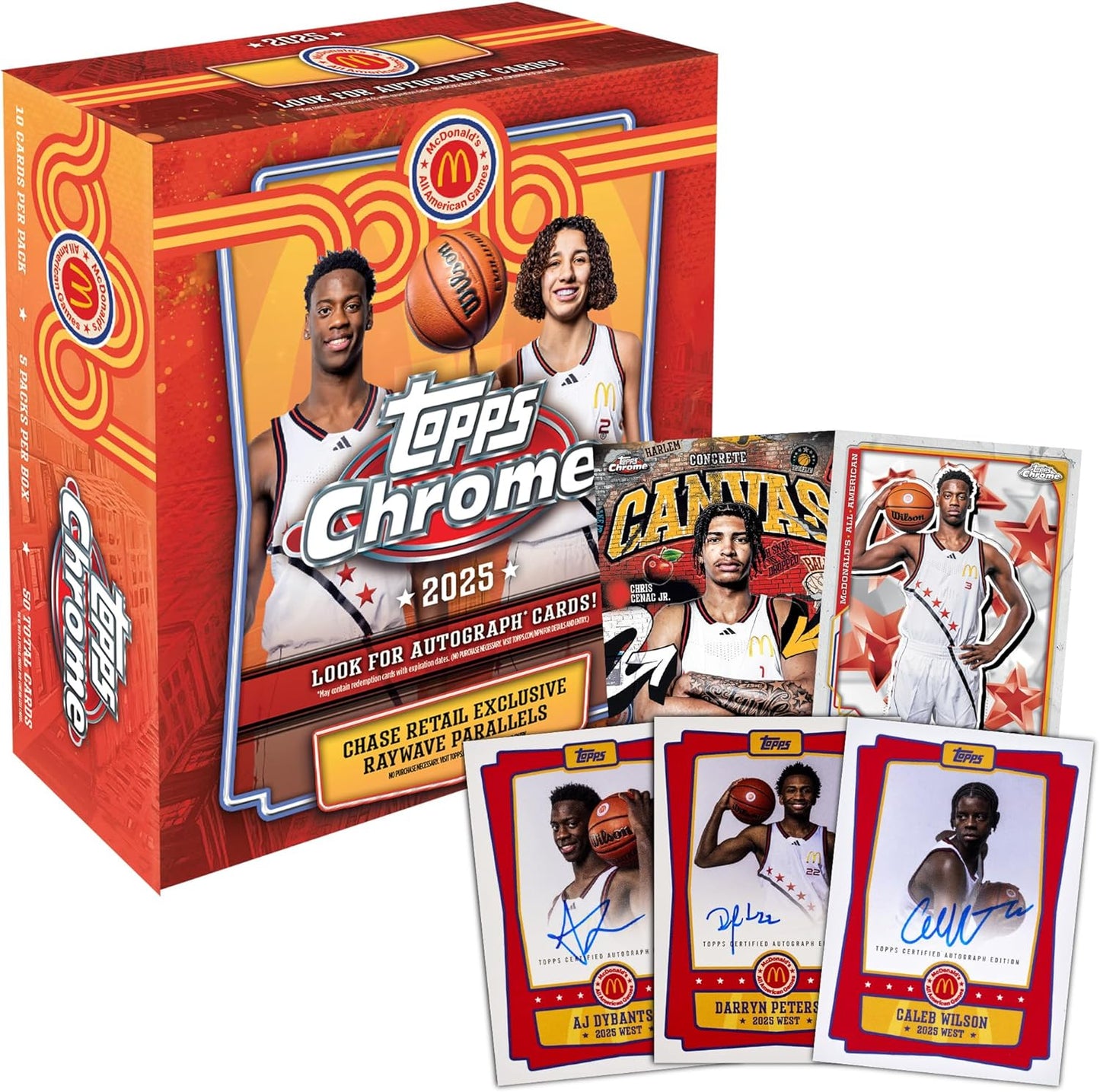 2025 Topps Chrome McDonald’s All-American Basketball Mega Box