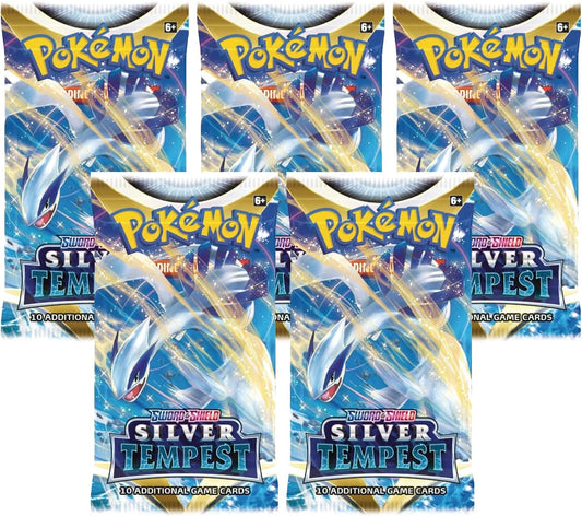 Pokemon TCG Silver Tempest Booster Packs - 5 Booster Packs (50 Cards)