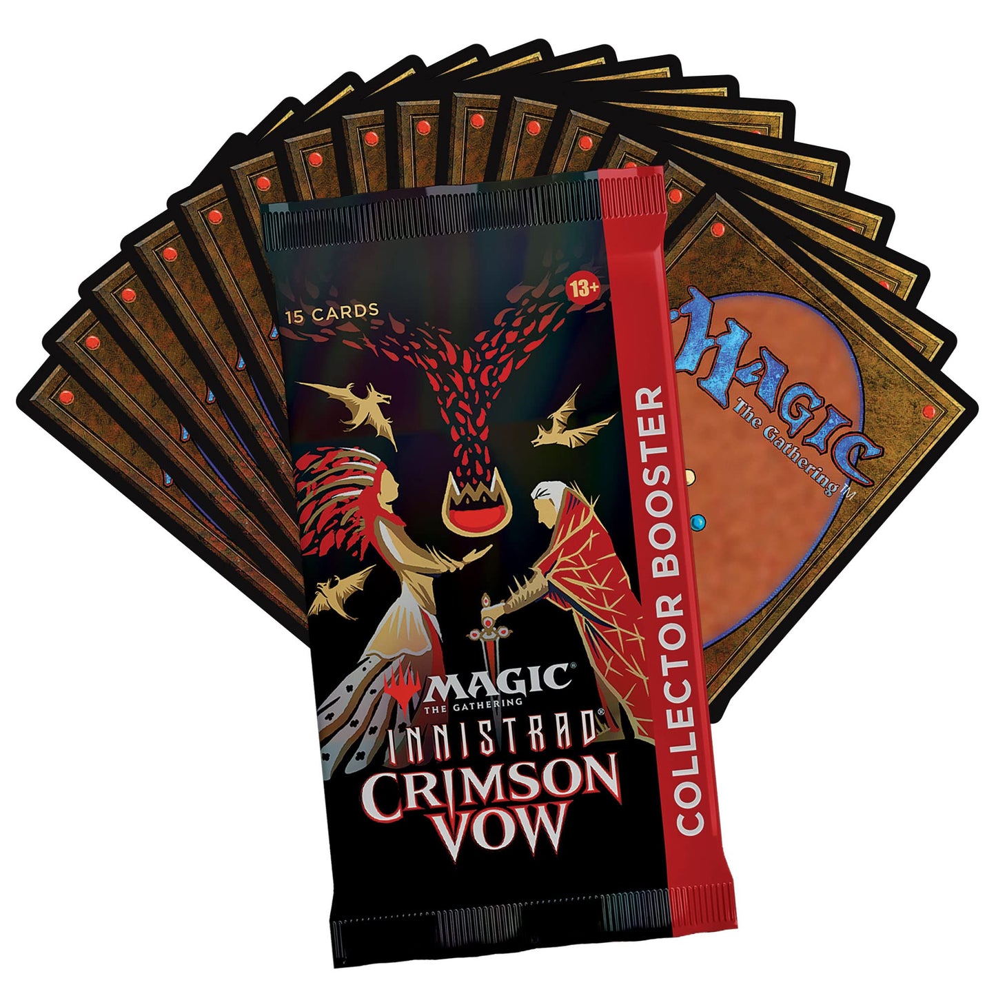 Magic: The Gathering Innistrad: Crimson Vow Collector Booster Box | 12 Packs + 2 Dracula Box Toppers (182 Magic Cards)