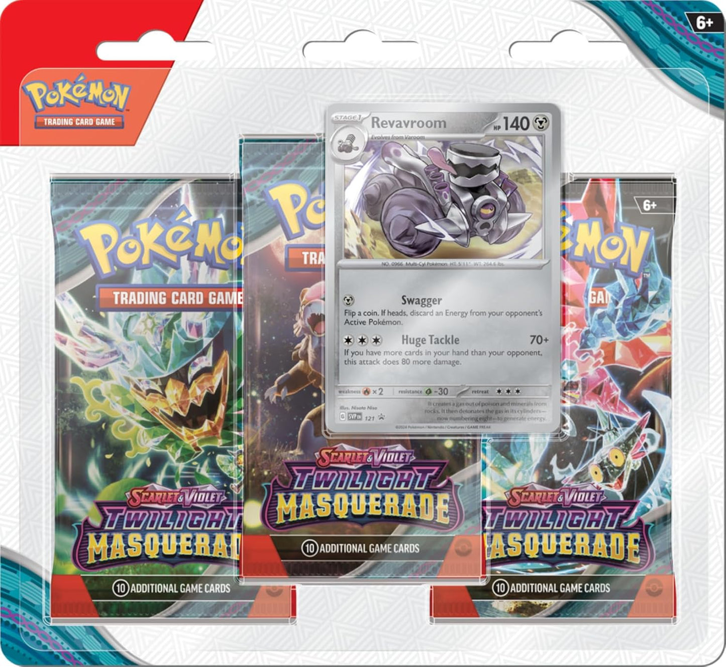 Pokemon TCG: SV6 Twilight Masquerade 3 Pack Blister - Revavroom