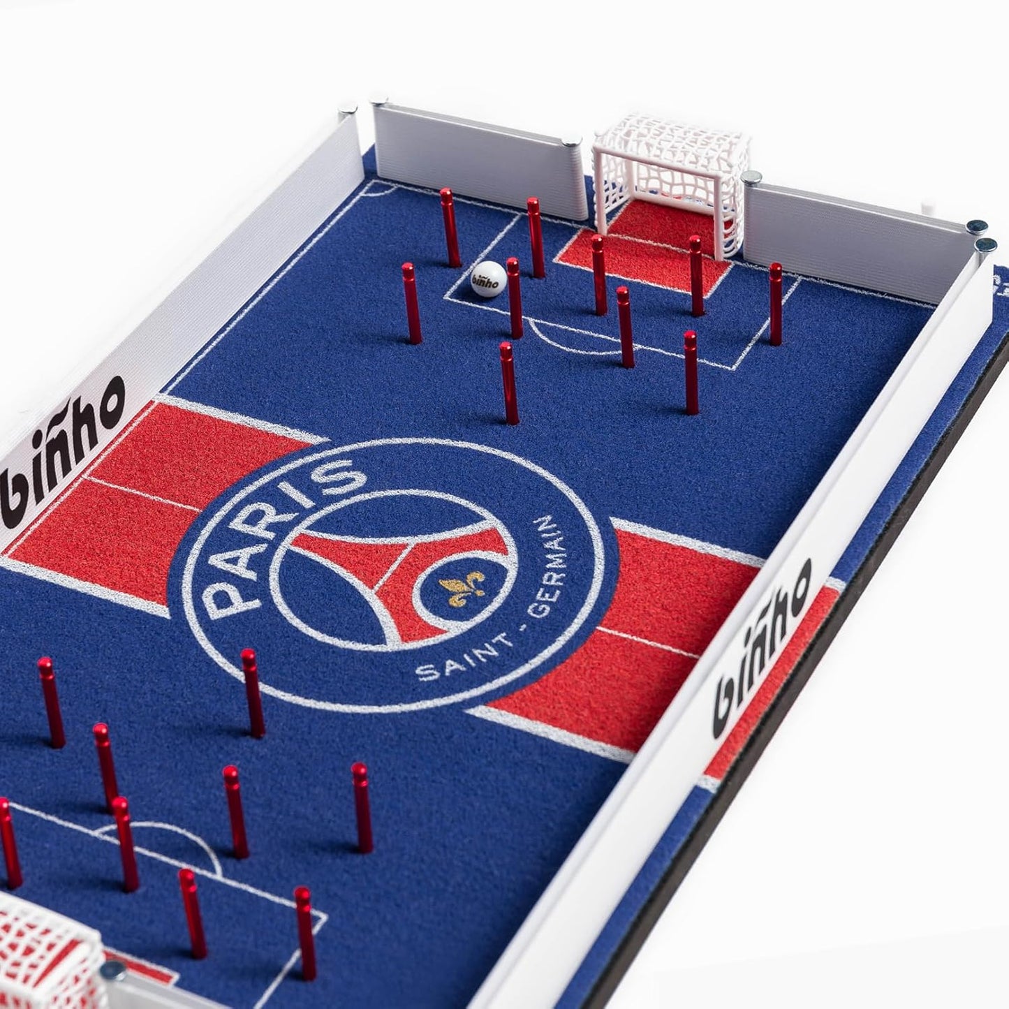 Binho Board Classic Board Game Paris Saint-Germain Edition - 2-Player Fast-Paced Finger Flicker Pinball Family Board Games - Portable Tabletop Sports Game Set for Any Occasion