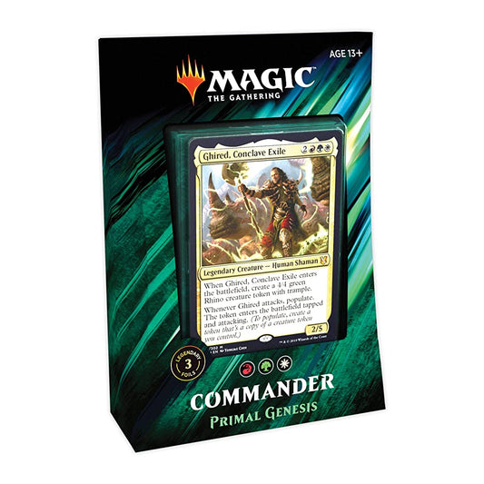 Magic: The Gathering Commander 2019 Primal Genesis Deck | 100-Card Ready-to-Play Deck | 3 Foil Commanders