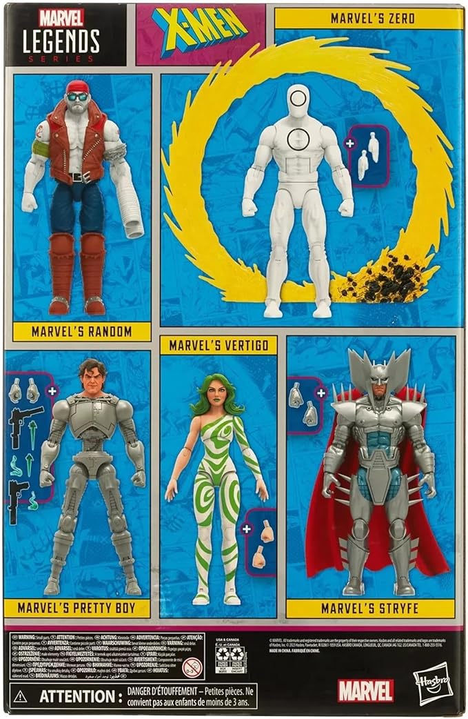 Marvel Hasbro Legends Series: X-Men Villains, 60th Anniversary Action Figure Set, 6 inch Action Figures,Multicolor