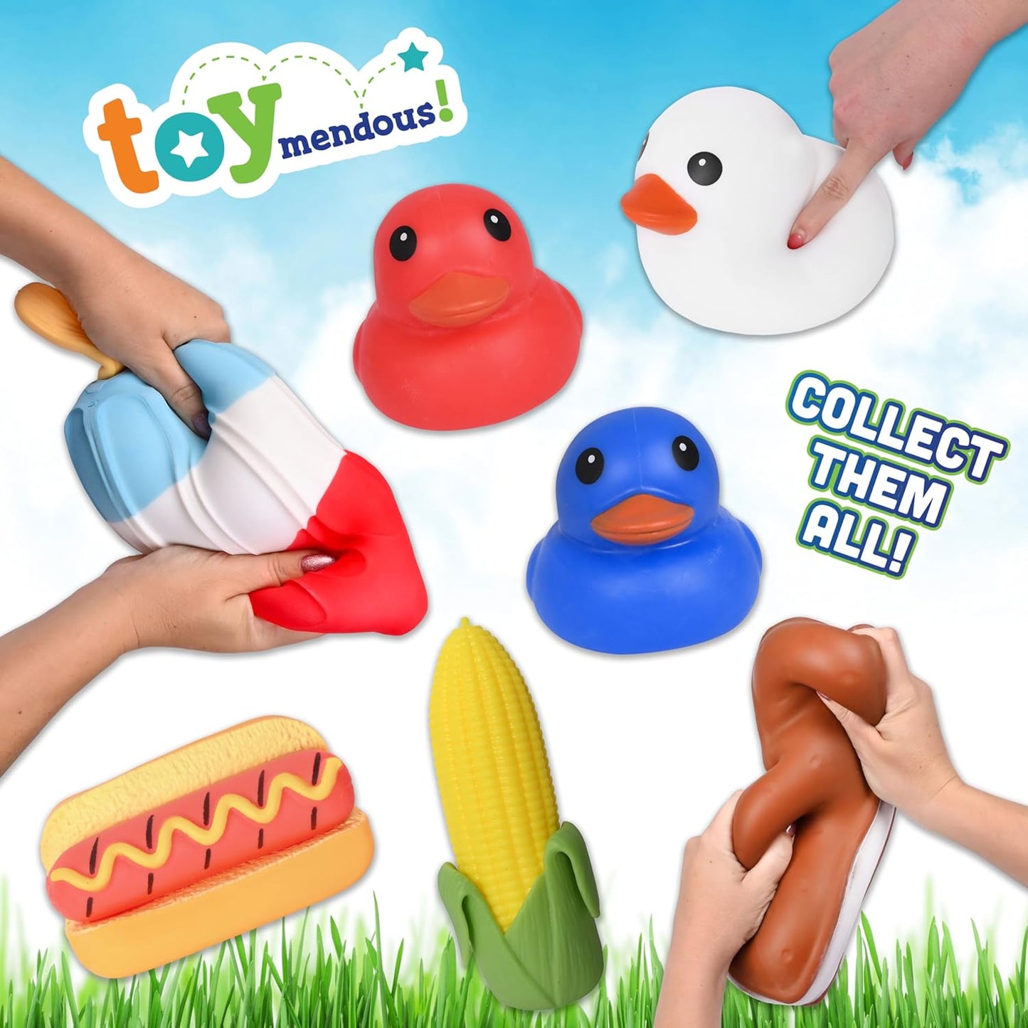 Toymendous Squishy Corn, Jumbo 9-Inch Squishy Vegetable with Removable Husk, Sensory Fidget Toy