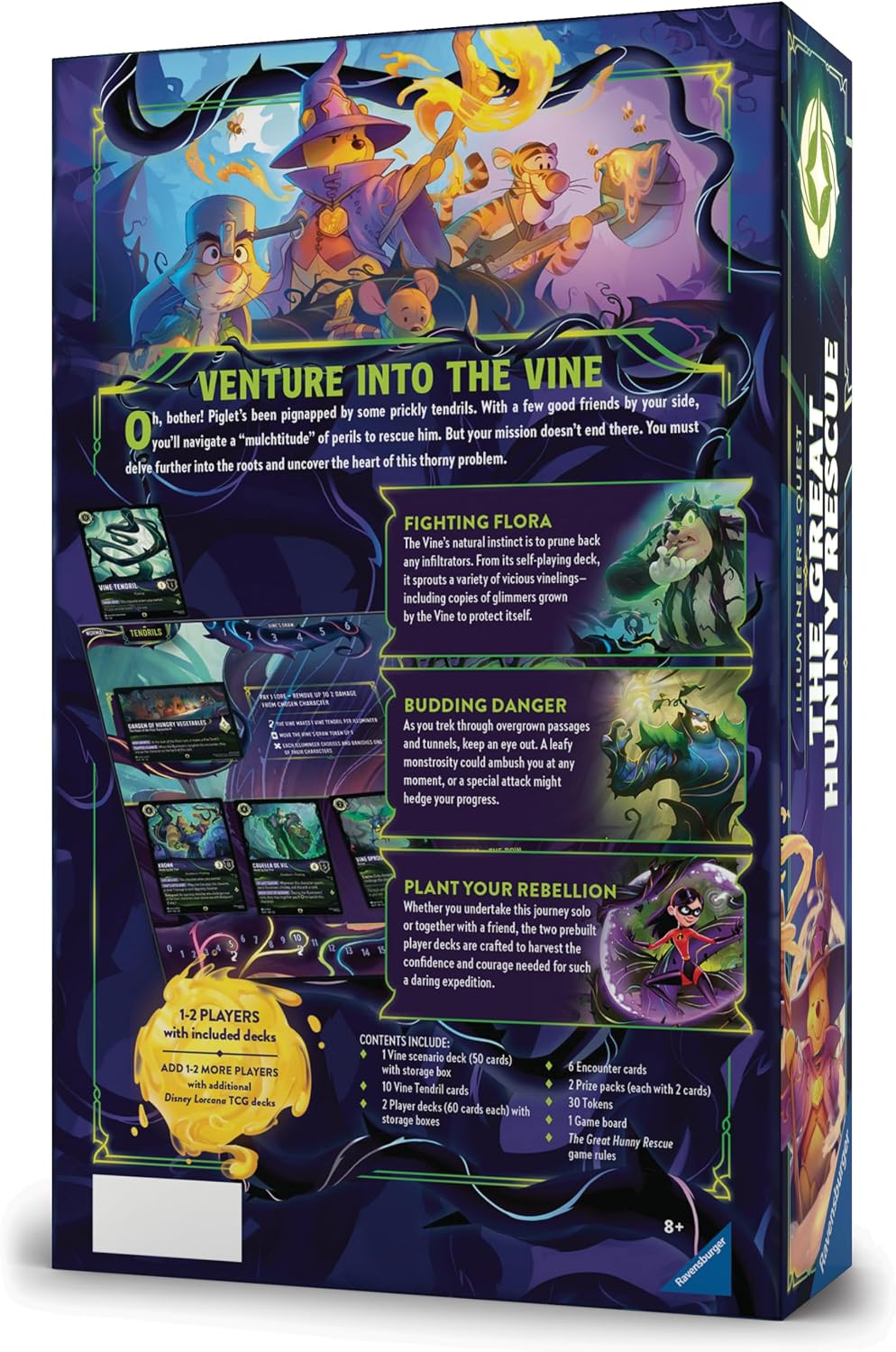 Ravensburger Disney Lorcana TCG: Illumineer's Quest – The Great Hunny Rescue - Cooperative Adventure Against the Monstrous Vine - Scenario Deck + 2 Player Decks - Solo or Team Play - Ages 8+