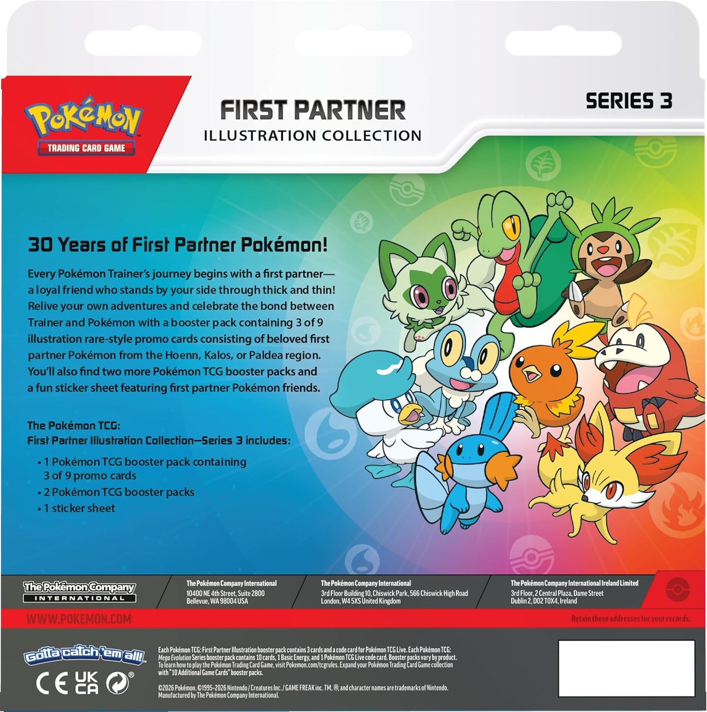 Pokemon TCG: First Partner Illustration Collection - Series 3 - Presale Ships 08/07/2026