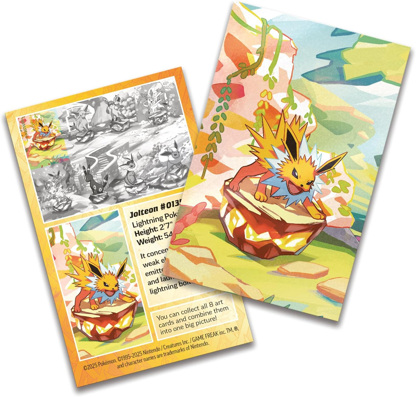 Pokemon TCG: Scarlet & Violet —Prismatic Evolutions Mini Tin - Jolteon (2 Booster Packs & 1 Coin)