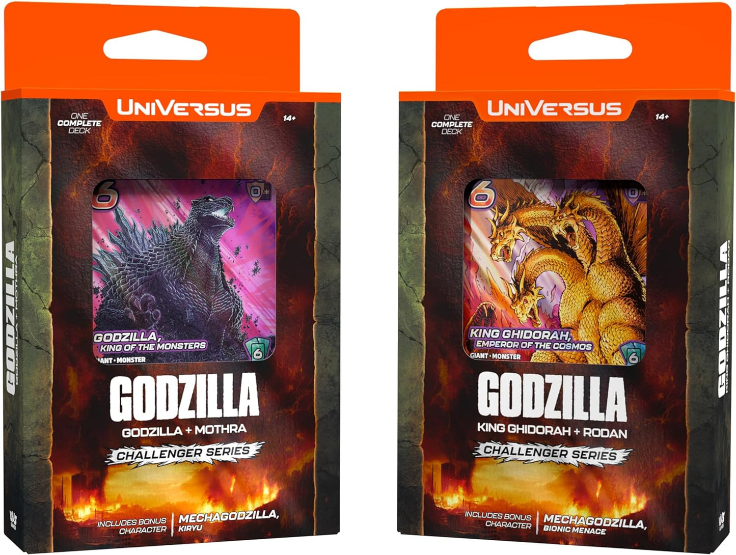 UniVersus Godzilla Challenger Series - King Ghidorah & Rodan Deck - 2 Character Decks, Ready to Play, Deck Building Card Game, Licensed, UVS Games