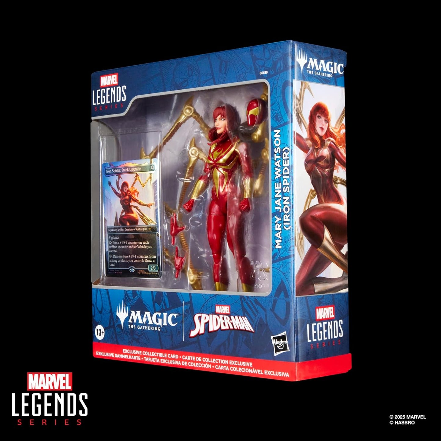 Marvel Legends Series Marvel's Spider-Man x Magic: The Gathering Mary Jane Watson (Iron Spider) - 6-Inch Action Figure Toy & Exclusive Foil Collectible Card Game Trading Card