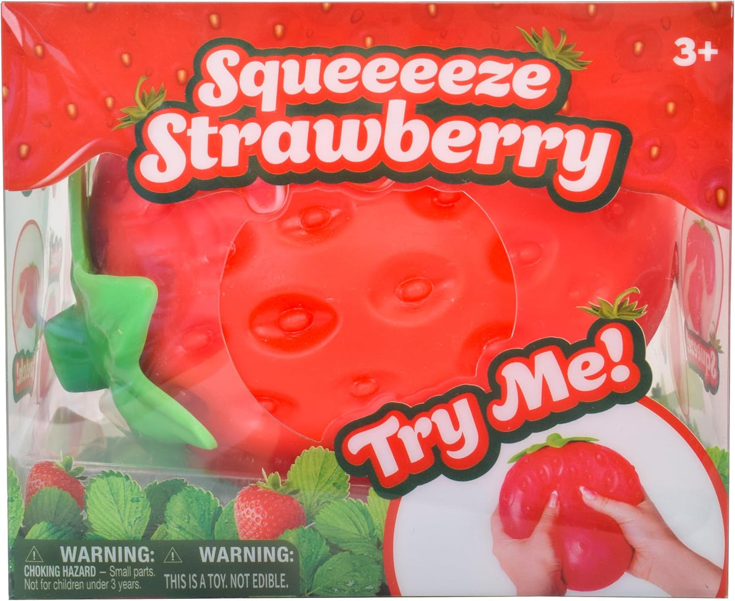 Squishy Extra Large Strawberry, Gag Gifts Funny Adult, Giant Stress Ball, Fidget Sensory Toy for Kids, ADHD Toys