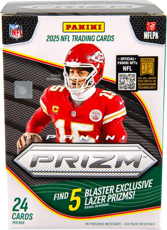Panini 2025 Prizm Football 6-Pack Blaster Box (Lazer Prizms)