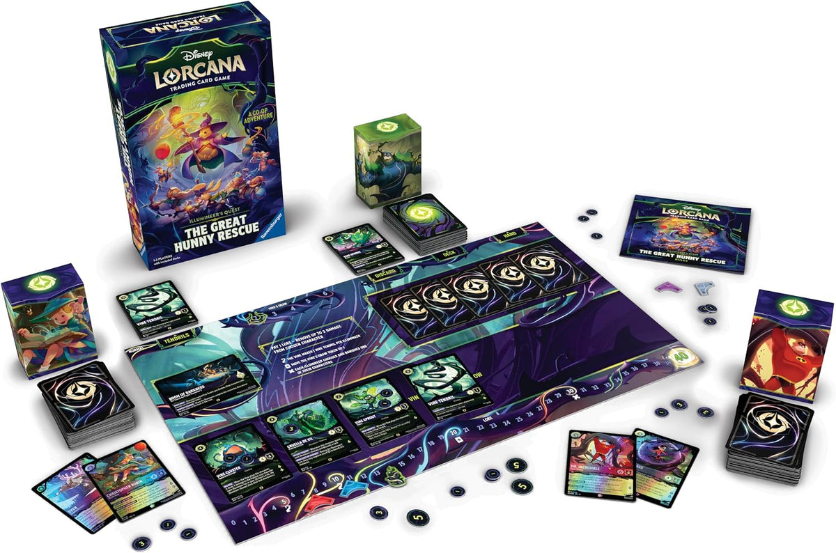 Ravensburger Disney Lorcana TCG: Illumineer's Quest – The Great Hunny Rescue - Cooperative Adventure Against the Monstrous Vine - Scenario Deck + 2 Player Decks - Solo or Team Play - Ages 8+