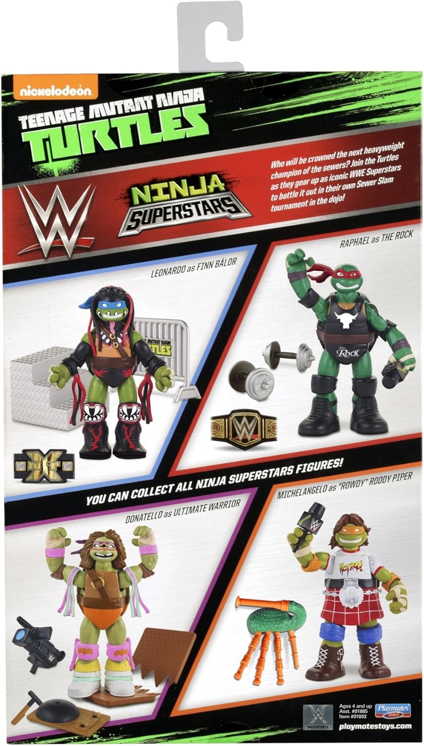 Teenage Mutant Ninja Turtles Ninja Super Stars: Michelangelo As Rowdy Roddy Piper Action Figure
