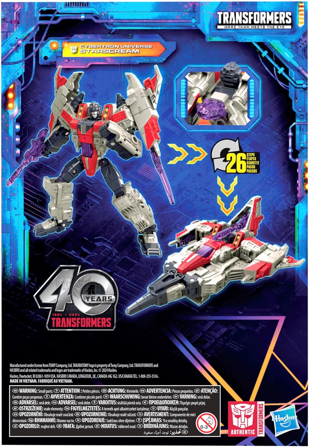 Transformers Legacy United Voyager Class Cybertron Universe Starscream, 7-inch Converting Action Figure, 8+ Years