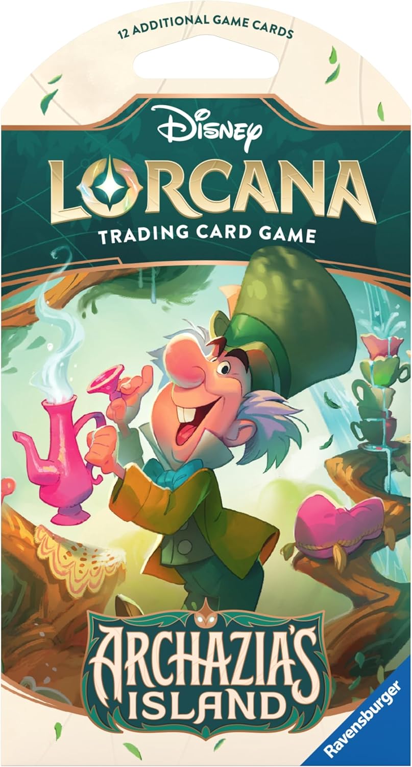 Ravensburger Disney Lorcana TCG: Archazia's Island Single Booster Pack (12 Cards) | Collectible Trading Cards | Ideal for Disney Fans & TCG Players | Suitable for Ages 8+ - Presale Ships 03/21/2025