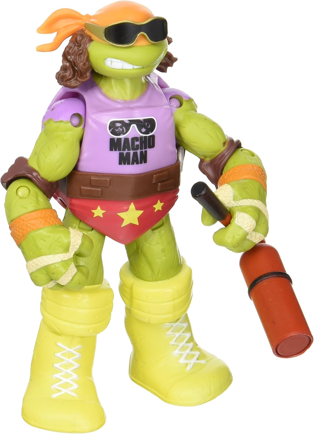 WWE Michelangelo as Macho Man Teenage Mutant Ninja Turtles TMNT Ninja Superstars Playmates Toy Wrestling Action Figure