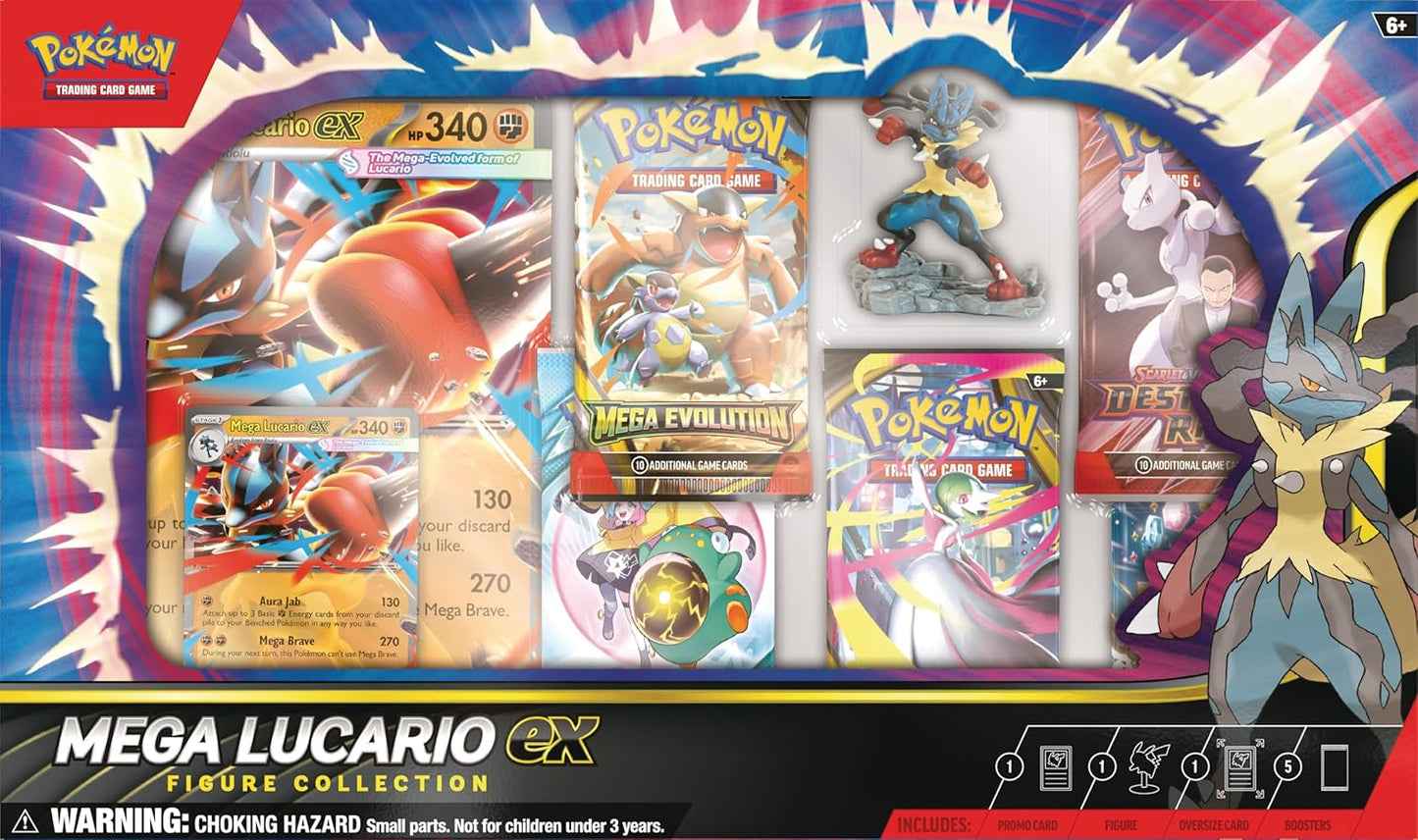 Pokemon TCG: Mega Lucario ex Figure Collection - 5 Packs - Presale Ships 11/07/2025