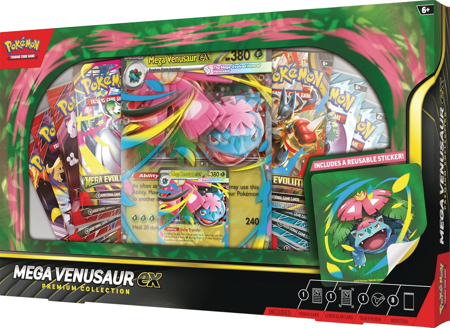 Pokemon TCG: Mega Venusaur ex Premium Collection Box - 8 Packs, Promo Cards - Presale Ships 12/05/2025