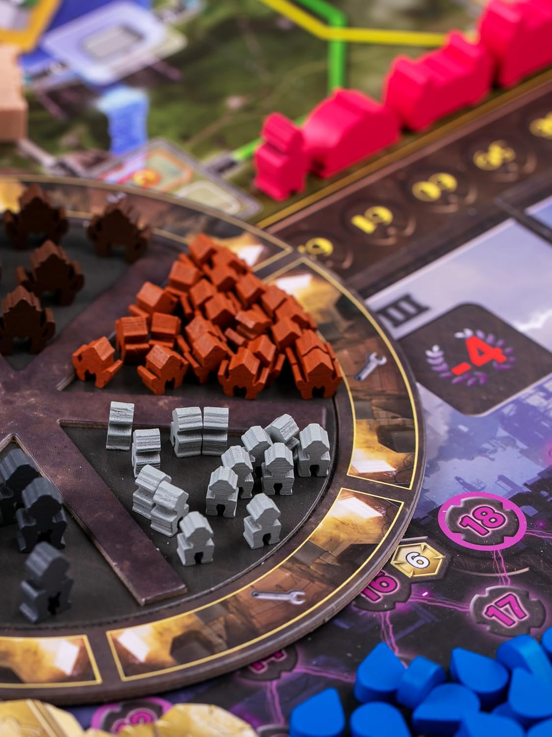 CrowD Games | Barrage: Base Game | 1-4 Players | Ages 14 and up | Strategy Board Game | Worker Placement | Engine Building | Network and Route Building | 60-120 min Playtime