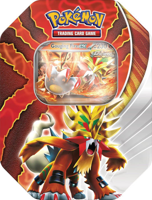 Pokemon TCG: Paradox Destinies Tin - Gouging Fire ex (1 Foil Promo Card & 4 Booster Packs)
