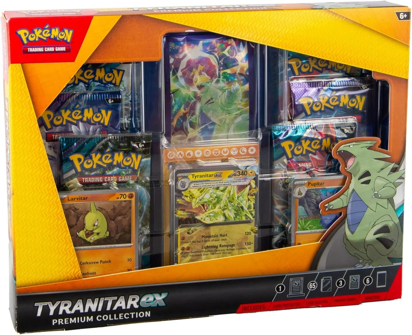 Pokemon TCG: Tyranitar Ex Premium Collection Box - 6 Packs, Promos