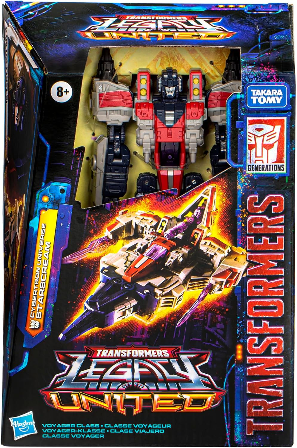 Transformers Legacy United Voyager Class Cybertron Universe Starscream, 7-inch Converting Action Figure, 8+ Years