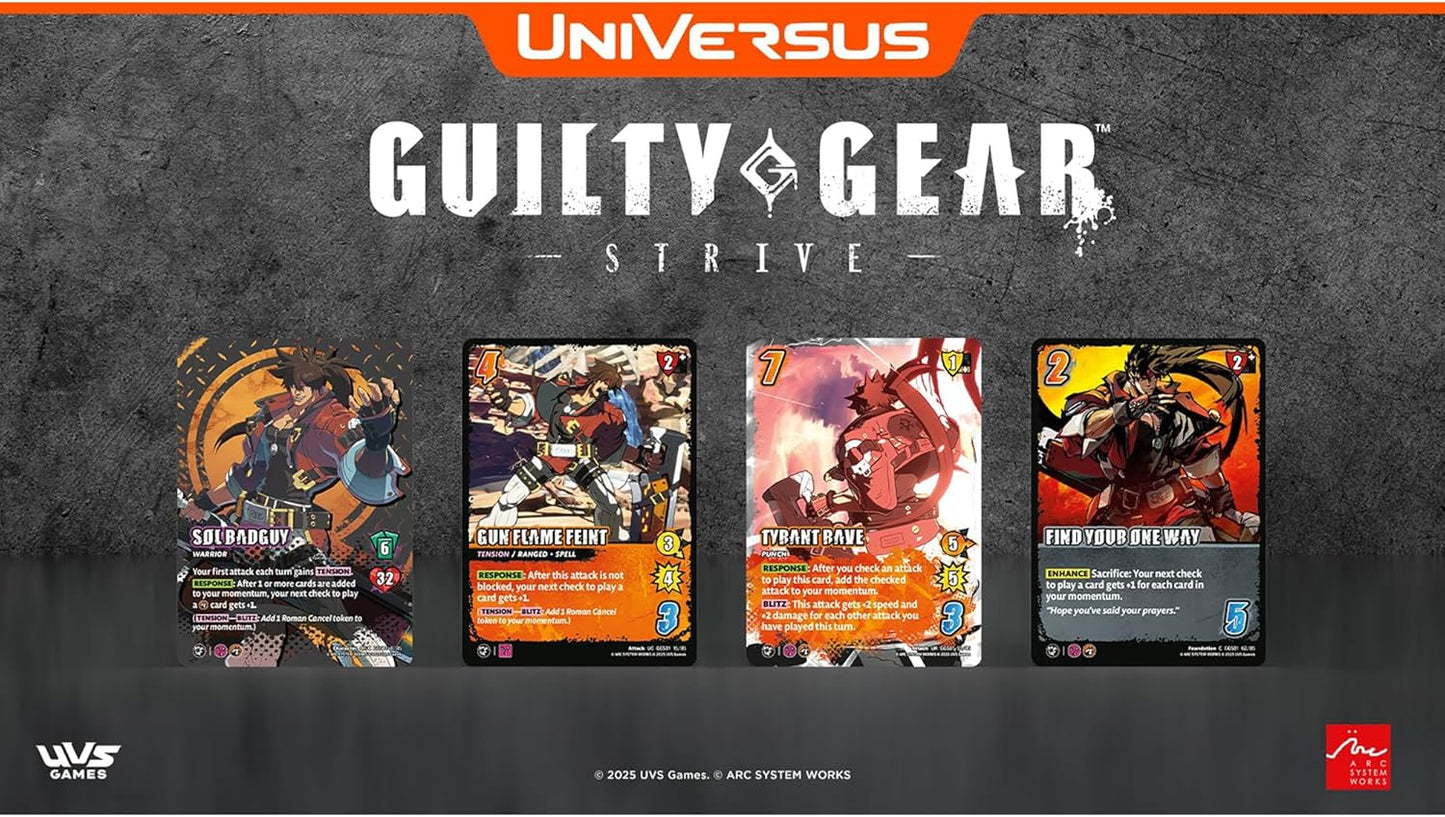 UniVersus: Guilty Gear - Strive - Blitz Box - 12 Blitz Packs (11 Cards Ea), Battle Deck-Building Trading Card Game, Randomly Assorted, TCG Collectible