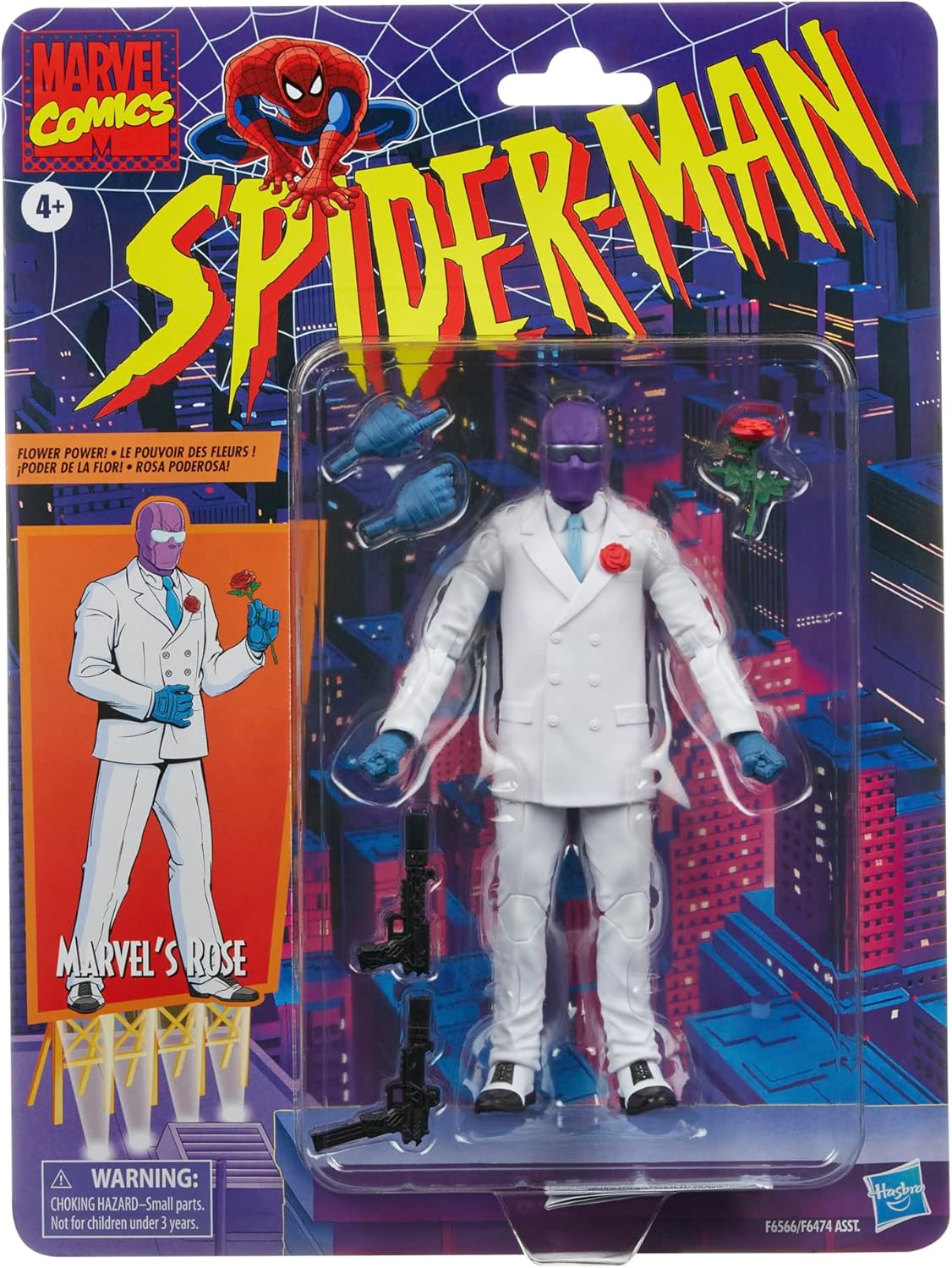 Marvel Legends Series Rose, Spider-Man Legends Collectible 6 Inch Action Figures, 5 Accessories
