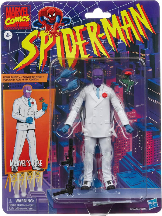 Marvel Legends Series Rose, Spider-Man Legends Collectible 6 Inch Action Figures, 5 Accessories