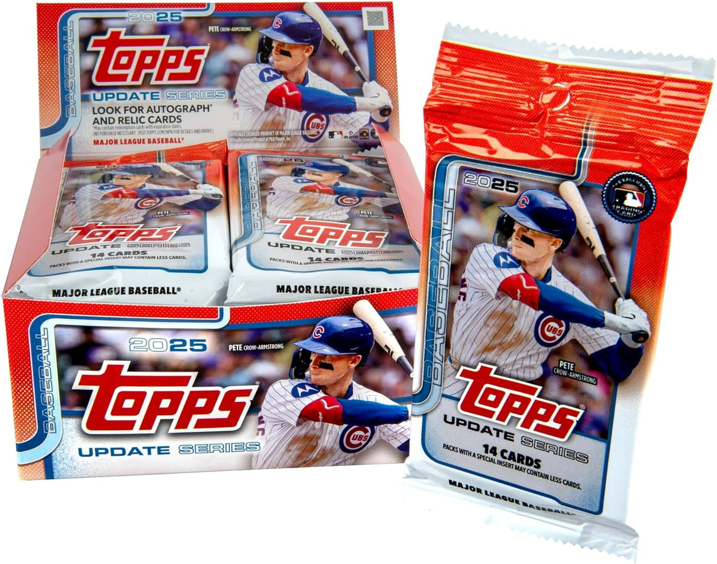 2025 Topps Updates Baseball Trading Cards 20ct Booster Display Box, Look for Rookie Cards!