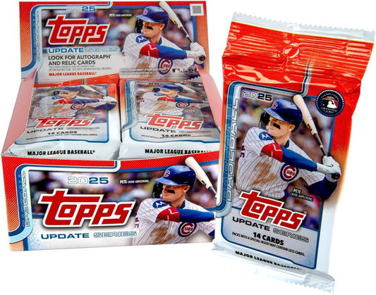 2025 Topps Updates Baseball Trading Cards 20ct Booster Display Box, Look for Rookie Cards!
