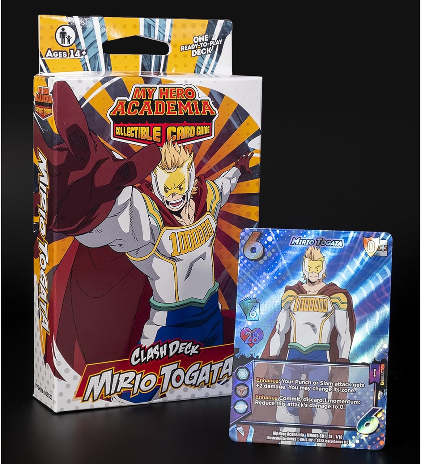 My Hero Academia Collectible Card Game Series 5: Clash Deck Mirio Togata - Ready to Play Out of The Box, 51 Card Deck & Playmat, MHA