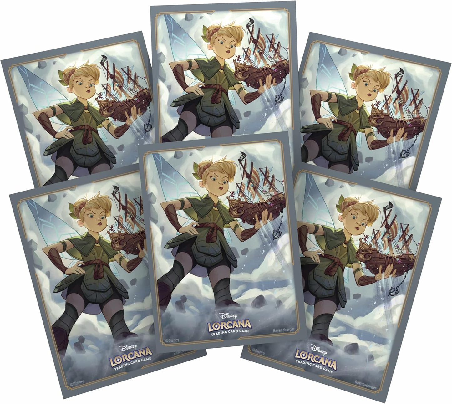 Ravensburger Disney Lorcana TCG Card Sleeves Featuring Tinker Bell - Giant Fairy | 65 Protective Sleeves for TCG Decks | Ages 8+