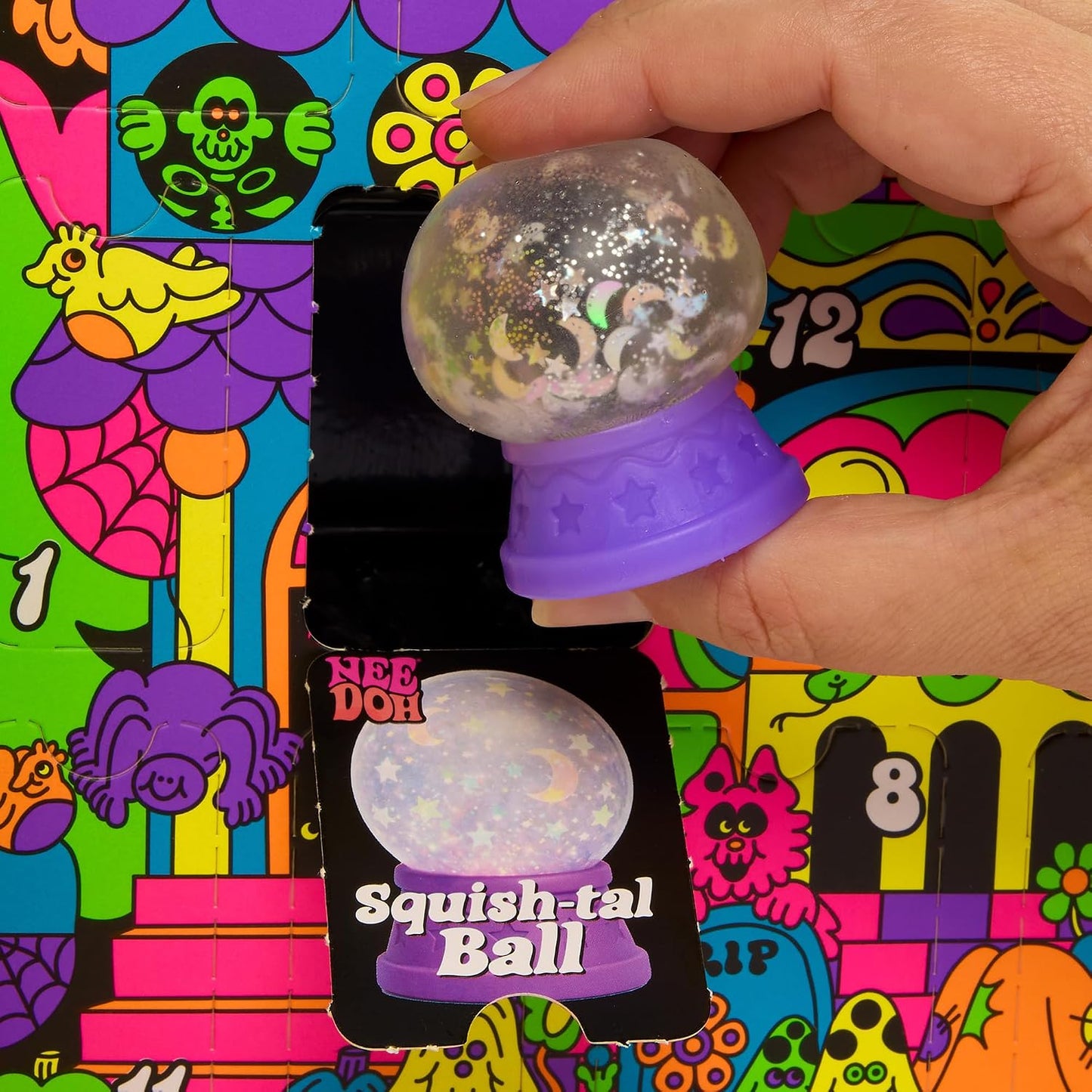 Schylling NeeDoh Funky Frights Squish-O-Ween Countdown (Pack of 1)