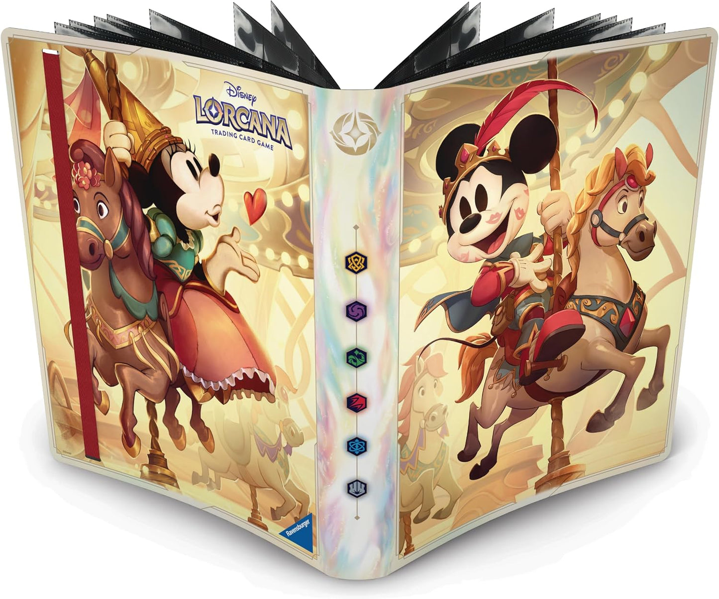 Ravensburger Disney Lorcana TCG Portfolio Featuring Mickey and Minnie Mouse Artwork from Fabled Set - Holds Up to 252 Cards - Premium Storage - Ideal for Collectors & Players - Ages 8+