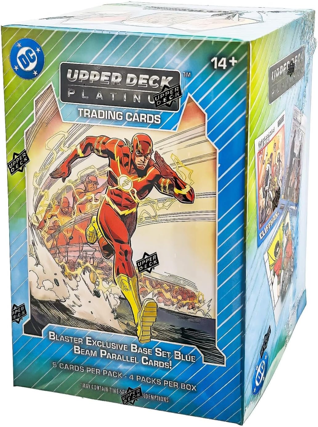 2026 Upper Deck Platinum: DC Blaster Box – 4 Packs – 5 Cards Per Pack – 20 Trading Cards – DC Comics