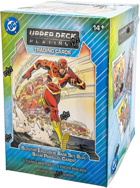 2026 Upper Deck Platinum: DC Blaster Box – 4 Packs – 5 Cards Per Pack – 20 Trading Cards – DC Comics