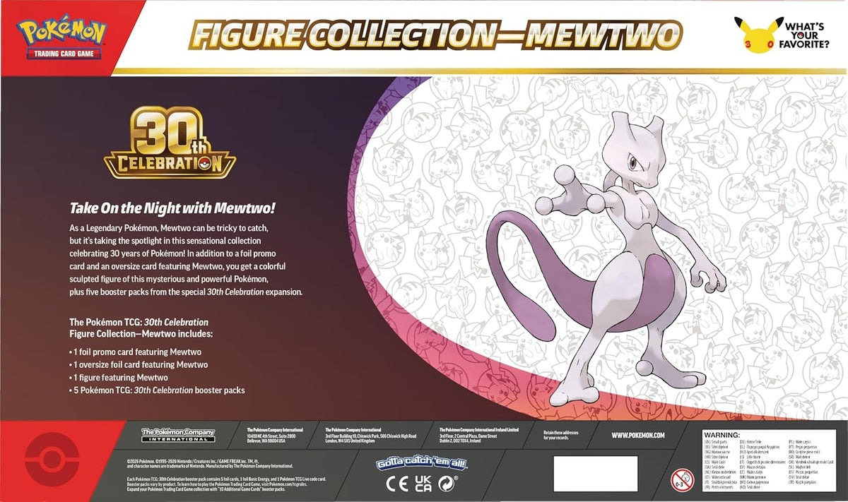 Pokemon TCG: 30th Celebration Figure Collection - Mewtwo - Presale Ships 11/06/2026