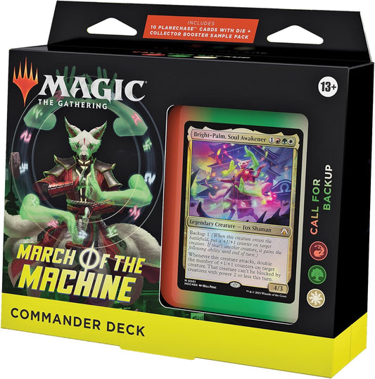 Magic: The Gathering March of the Machine Commander Deck Call For Backup + Collector Booster Sample Pack