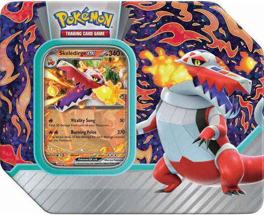 Pokemon TCG: Paldea Partners Skeledirge EX Tin - 5 Packs, Promos