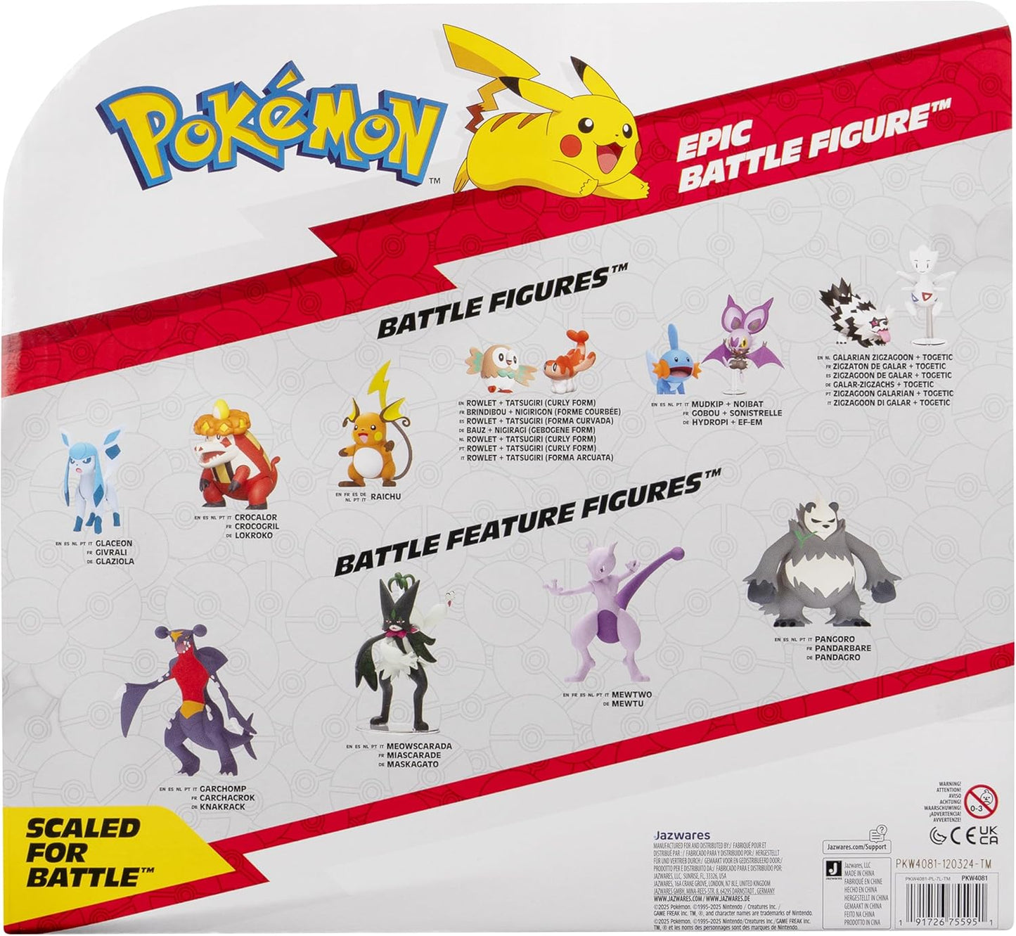 Pokemon Skeledirge Epic Battle Figure - 12-Inch Articulated Epic Battle Figure with Display Stand