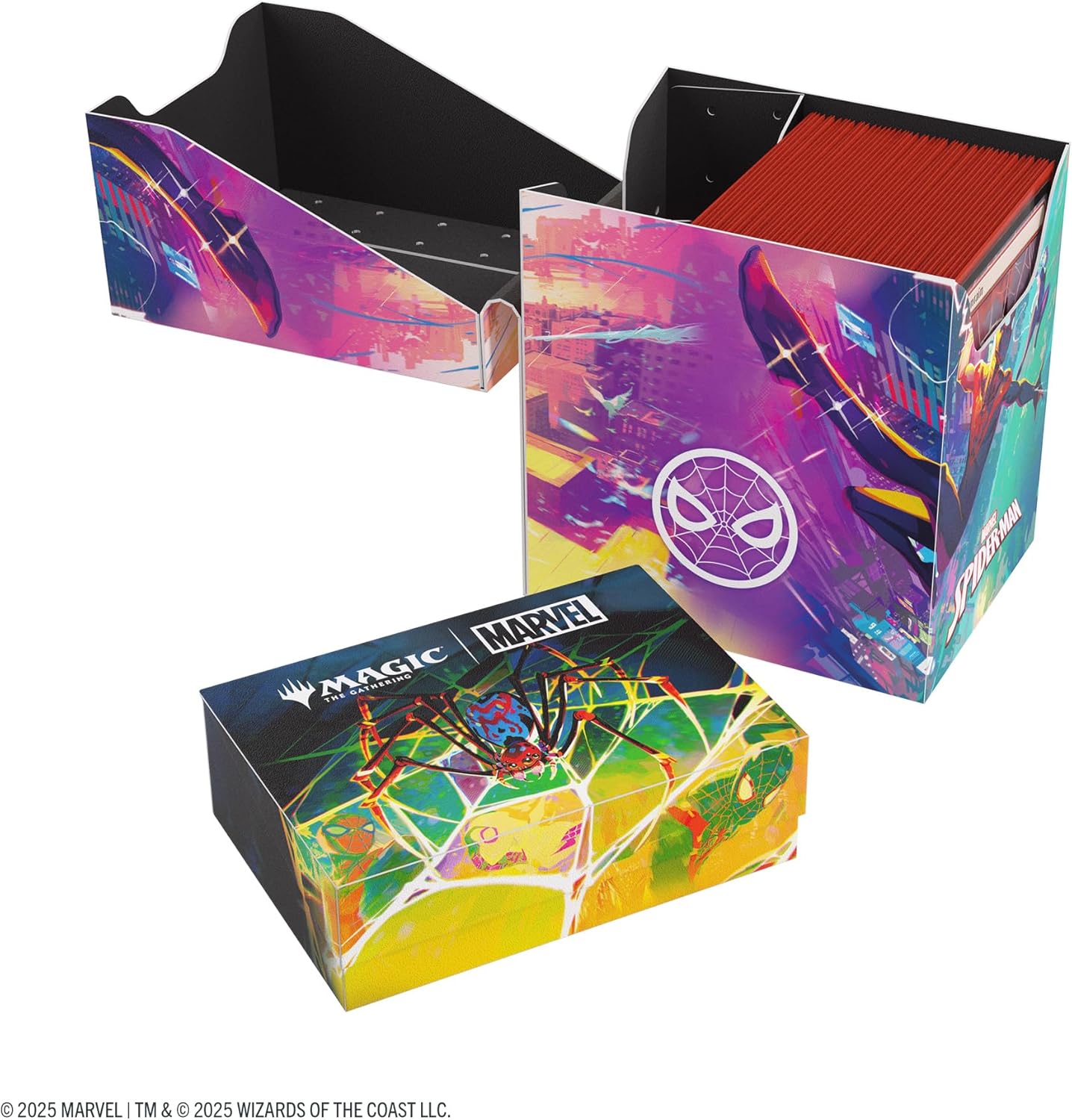 Gamegenic Magic: The Gathering Marvel's Spider-Man SOFT CRATE - 80+ Spider-Man/Spider-Gwen Design, 2-in-1 Deck Box with Integrated Token Box, Holds 80 Double-Sleeved or 100 Single-Sleeved Cards