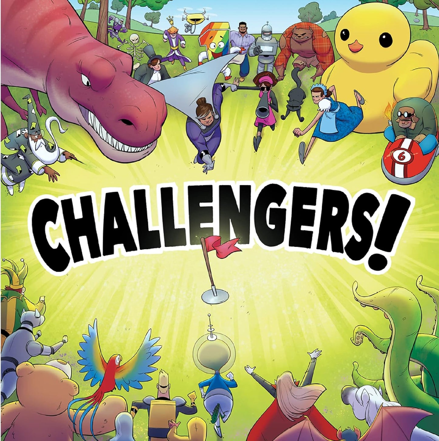 Asmodee Challengers Card Game - Assemble Your Dream Team and Capture The Flag! Deck Management Strategy Game, Fun Family Game for Kids and Adults, Ages 10+, 1-8 Players, 45 Min Playtime