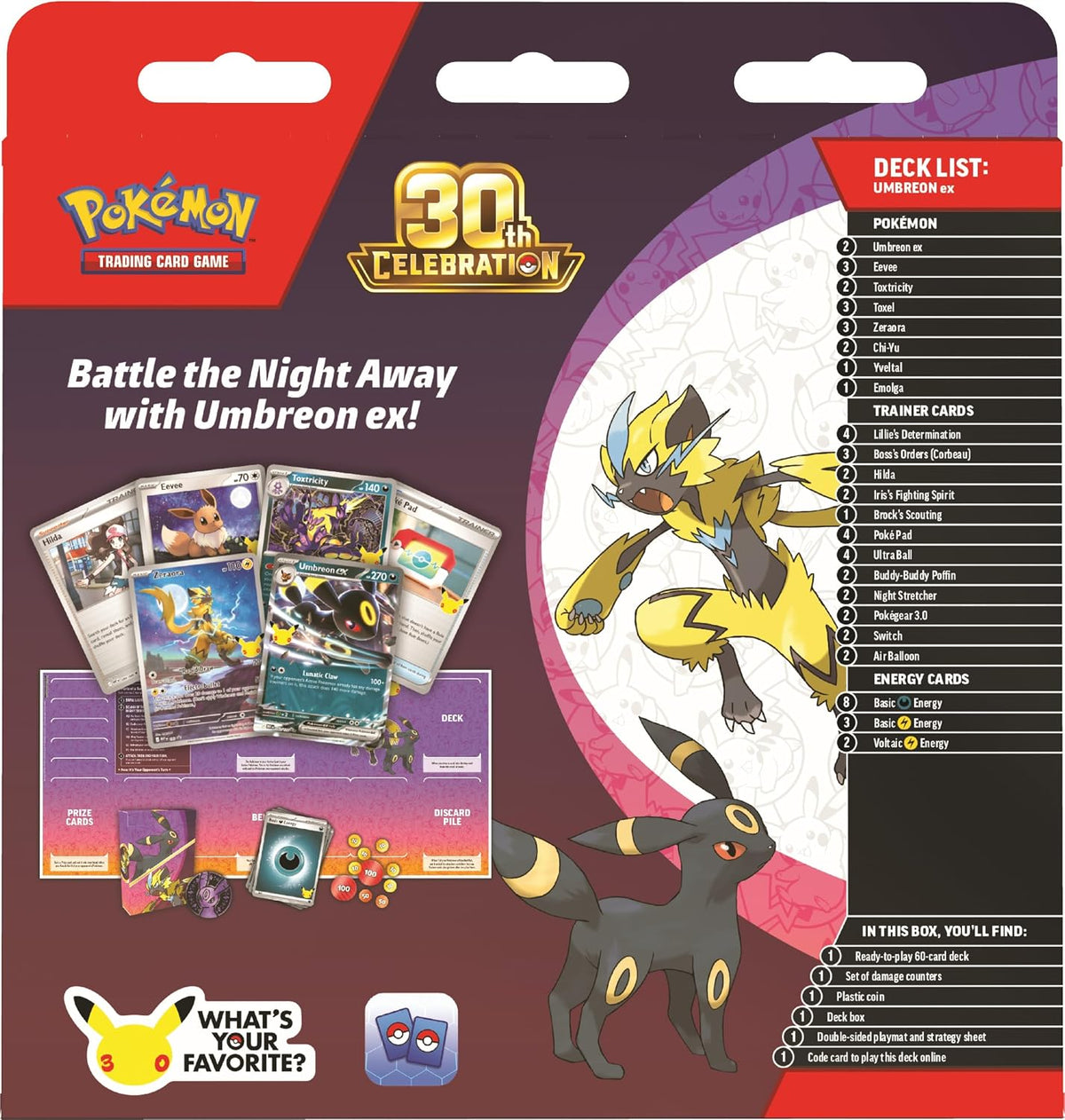 Pokemon TCG: 30th Celebration Battle Deck - Umbreon ex - Presale Ships 10/30/2026